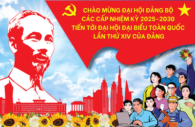 CHÀO MỪNG ĐẠI HỘI ĐẢNG BỘ CÁC CẤP NHIỆM KỲ 2025-2030 TIẾN TỚI ĐẠI HỘI ĐẠI BIỂU TOÀN QUỐC LẦN THỨ XIV CỦA ĐẢNG